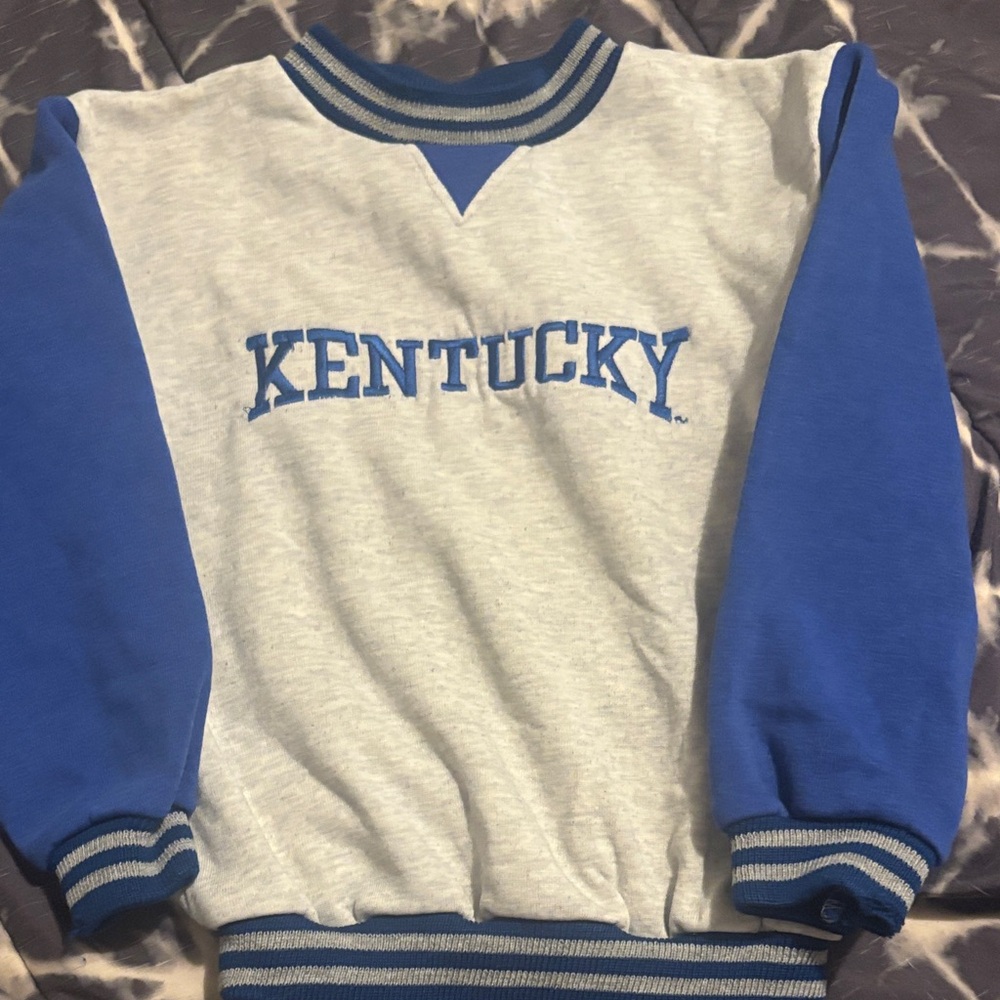 Kentucky Blue and Gray Crewneck Sweater kids